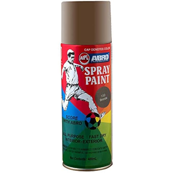 Abro SP-132 علبة طلاء رذاذ متعددة الاستخدامات للسيارات والدراجات (400 مل، برونزي، 1 قطعة) - Image 1
